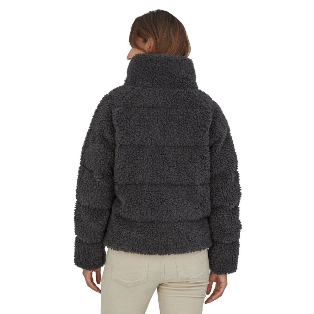 🩶🖤 Women's Recycled High Pile Fleece Down Jacket - Picture 4 of 4